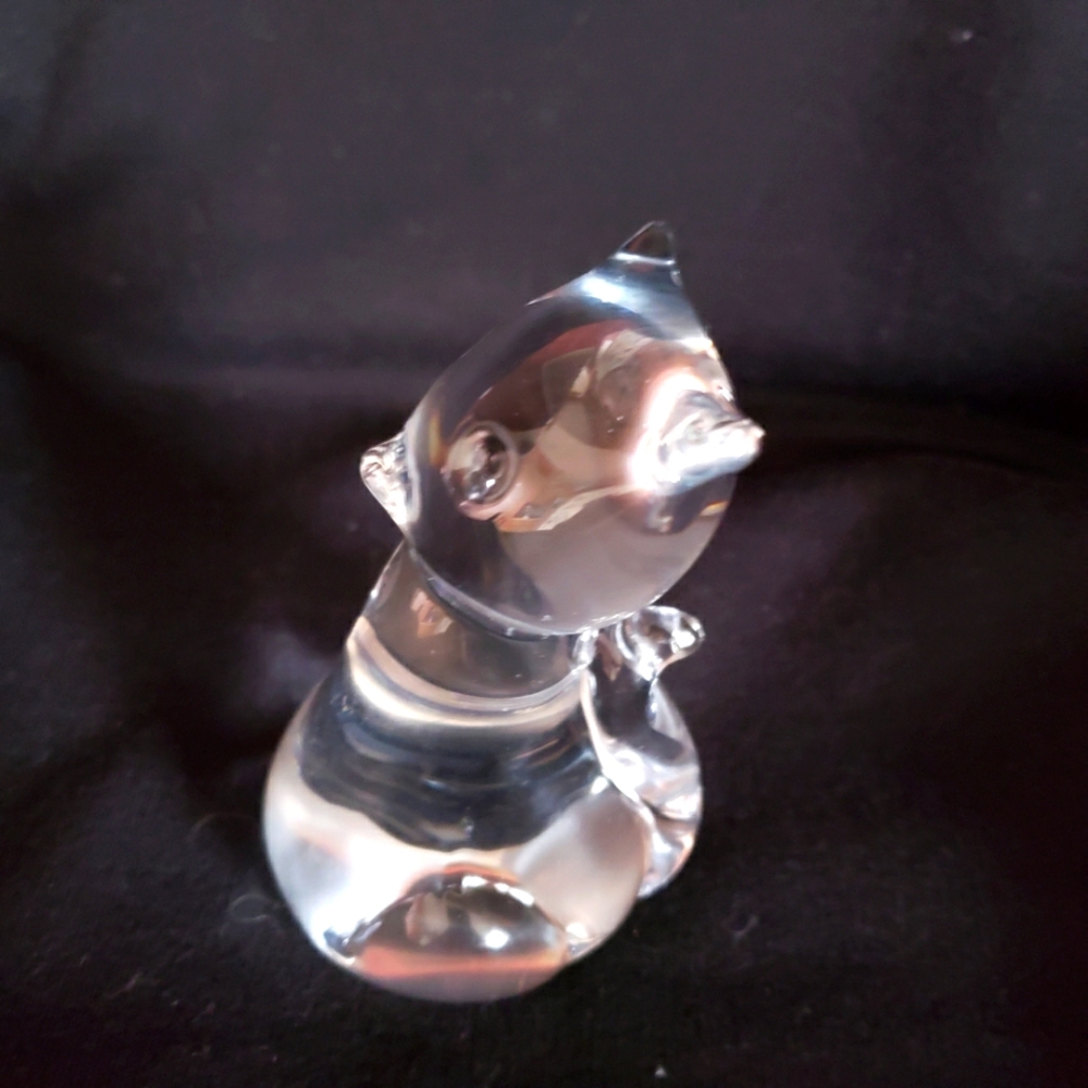 Blown glass cat